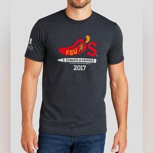 Florida State FSU Chili's collaboration T Shirt Size Large Grey Gray St. Jude's